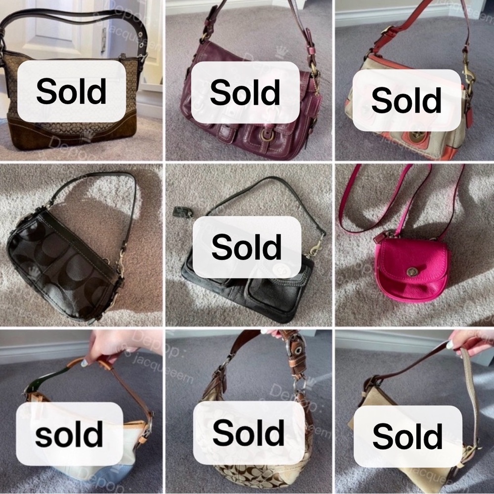 Like New 💝 Vintage Coach Authentic Bag mini purse monogram wristlet crossbody
